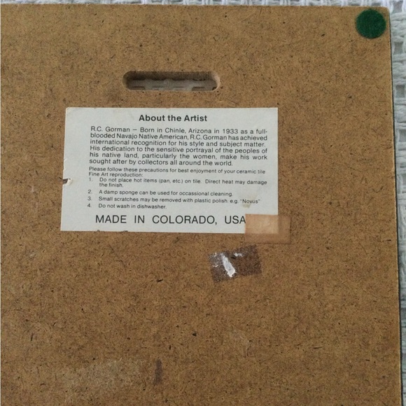 Ceramic RC Gorman tile - Picture 2 of 3